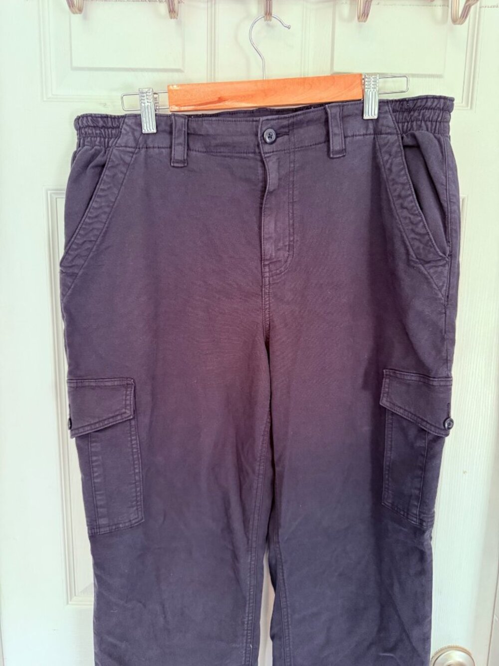 American Eagle Outfitters Navy Blue Stretch Cargo Pants Women's Size 16 - Picture 2 of 7
